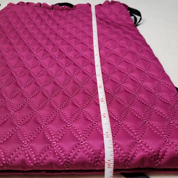 Fabletics - Raspberry, Quilted, Drawstring Backpack/Cinch Sack/Gym Bag EUC - Picture 6 of 10